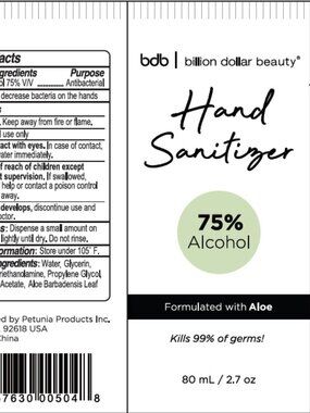 NEW Billion Dollar Beauty Hand Sanitizer with aloe